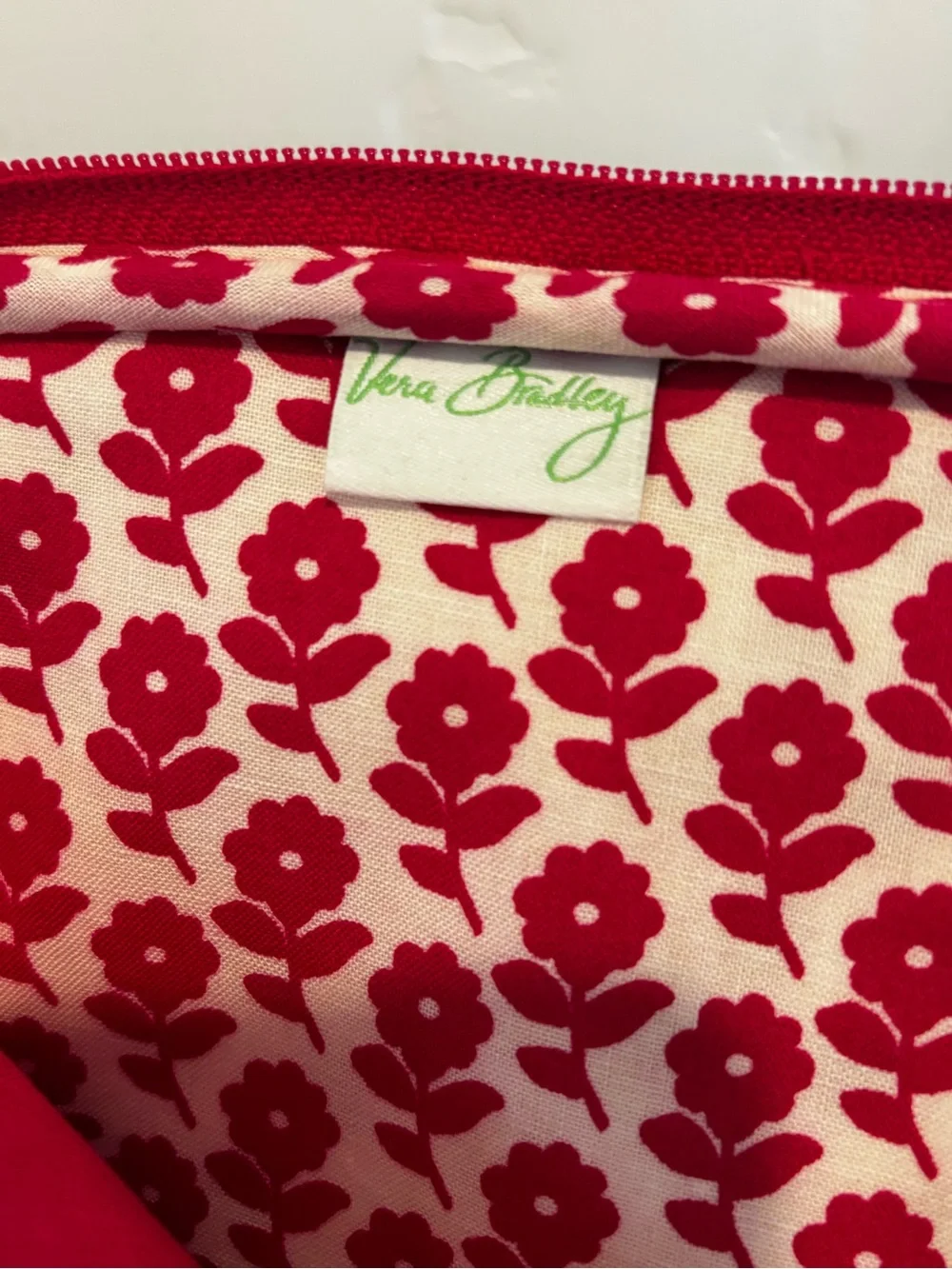 Quilted Pink Floral Print Travel Pouch -Vera Bradley